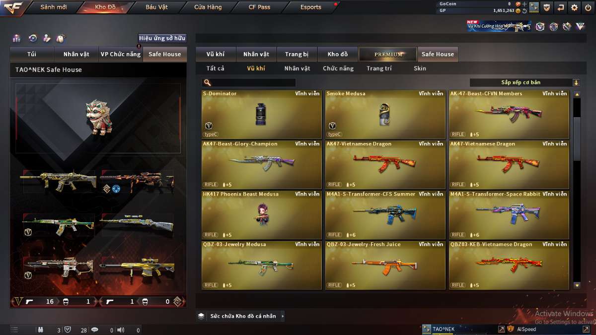 shop acc cf uy tin gia re